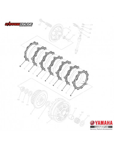 KIT DE EMBRAGUE YAMAHA MT-07 TENERE 700 GENUINO - ENVÍO A TODO EL PAÍS