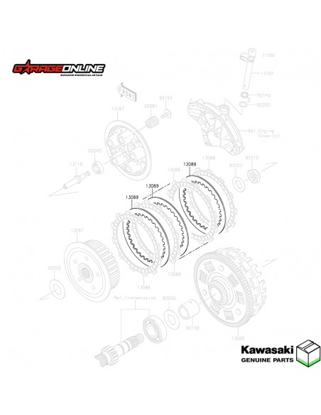 KIT DE EMBRAGUE KAWASAKI VERSYS 650 -  ER6F -  ER6N - VULCAN 650