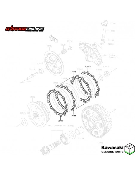 KIT DE EMBRAGUE KAWASAKI VERSYS 650 -  ER6F -  ER6N - VULCAN 650