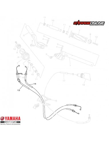 PIOLA ACELERACION Y RETORNO YAMAHA YZF-R15 V3 YZF-R15 V4 GENUINA