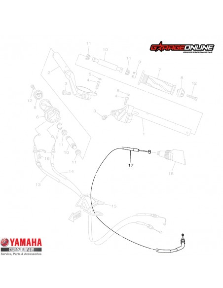 PIOLA EMBRAGUE YAMAHA YZF-R15 V3 YZF-R15 V4 GENUINA