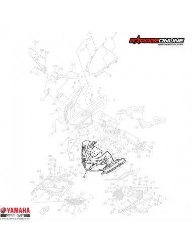 SOPORTE CUBRE FOCO YAMAHA R15 V3 GENUINA