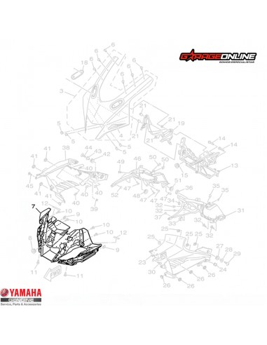 SOPORTE CUBRE FOCO YAMAHA R15 V4 GENUINA