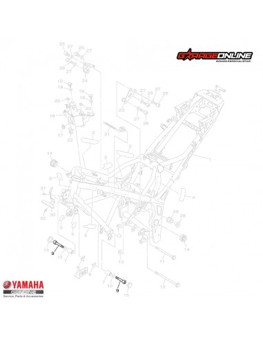 TORNILLO ALLEN CHASIS YAMAHA GENUINO X1
