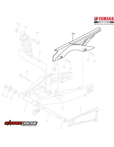 CUBRE CADENA YAMAHA YZF-R3 MT-03 GENUINO