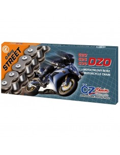 CADENA CZ CHAINS 520-120 CON O-RING Y REFORZADA "STREET PERFORMANCE"