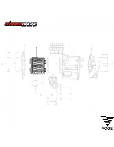 FILTRO DE AIRE VOGE 300 RALLY - Envío a todo el País
