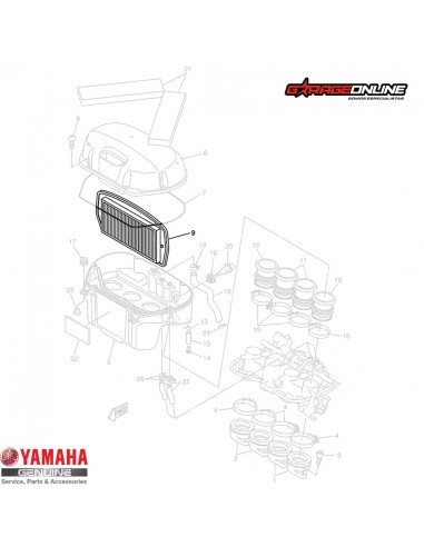 FILTRO DE AIRE YAMAHA FZ6 GENUINO