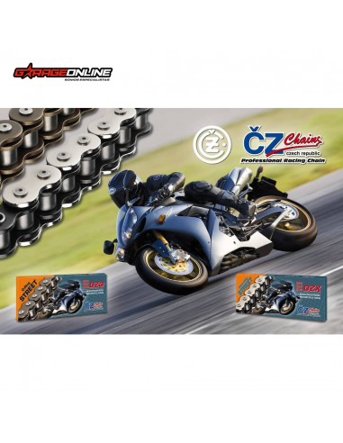CADENA CZ CHAINS 525-124 CON X-RING Y REFORZADA "STREET PERFORMANCE"