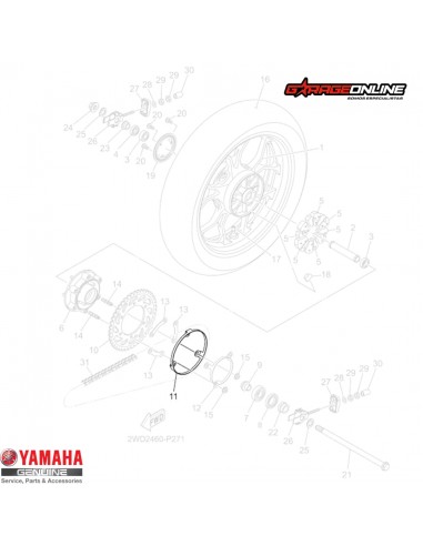 PROTECTOR DE CATALINA YAMAHA YZF-R3 MT-03 GENUINO