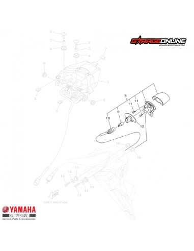 LUZ DE PATENTE YAMAHA YZF-R3 MT-03 GENUINA