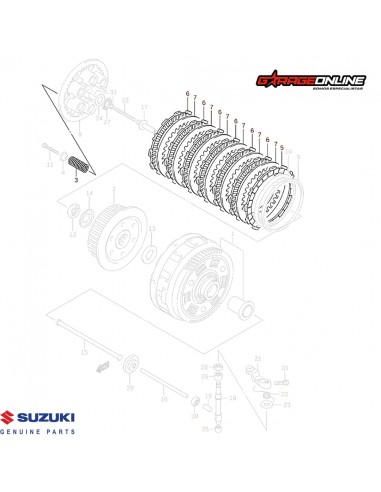 KIT DE EMBRAGUE SUZUKI V STROM 650 2012-2024 GENUINO