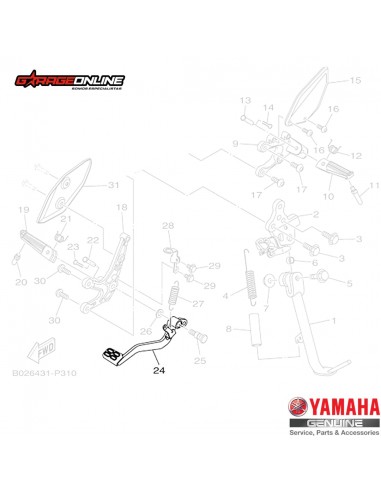 PEDAL DE FRENO YAMAHA YZF-R3 MT-03 GENUINO