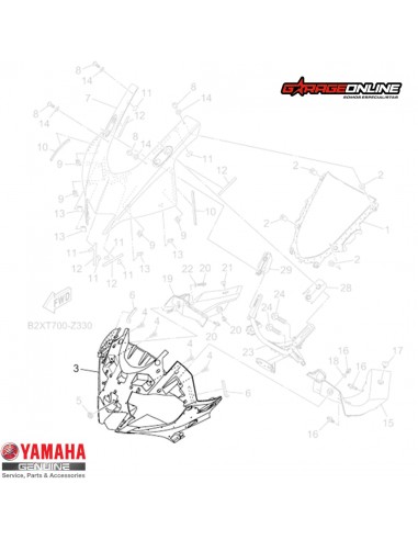 SOPORTE CUBRE FOCO YAMAHA YZF-R3A GENUINO