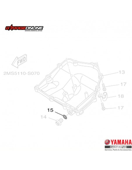 GOLILLA TAPON DRENAJE ACEITE YAMAHA YZF-R3 MT-03 FZ25 FZN 150 GENUINO