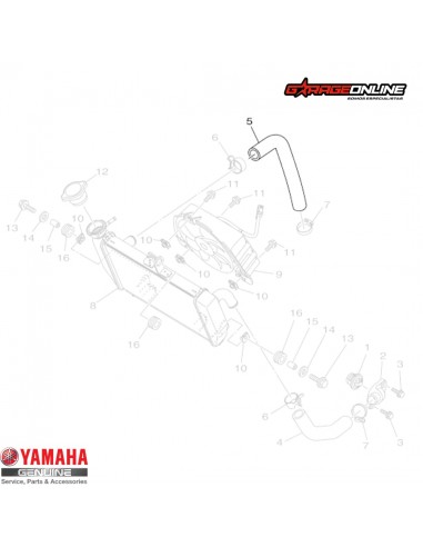 MANGUERA 3 REFRIGERACIÓN YAMAHA YZF-R3 MT03 GENUINA