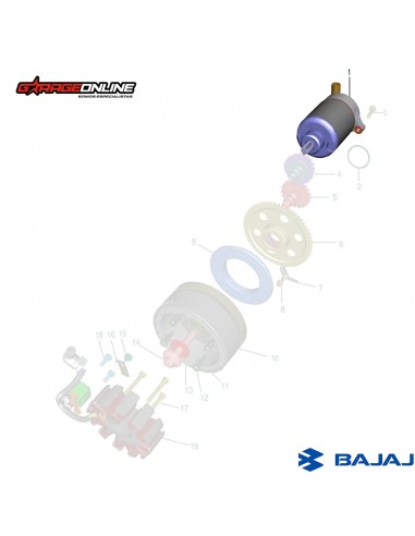 MOTOR DE PARTIDA BAJAJ PULSAR NS200 RS200 GENUINO