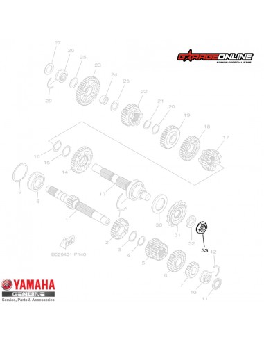 TUERCA PIÑON ATAQUE YAMAHA YZF R3 - MT 03 - YZF R3A / YAMAHA GENUINO
