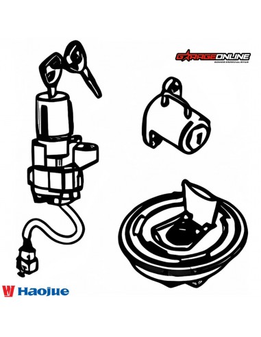 JUEGO CHAPA COMPLETO HAOJUE NK150 GENUINO