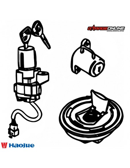 JUEGO CHAPA COMPLETO HAOJUE NK150 GENUINO