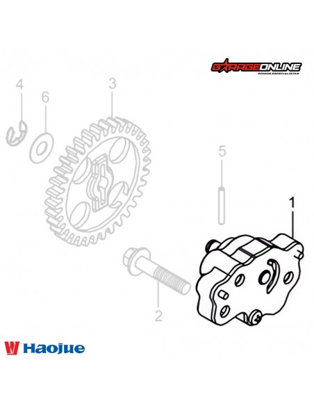 BOMBA DE ACEITE HAOJUE NK150 GENUINO