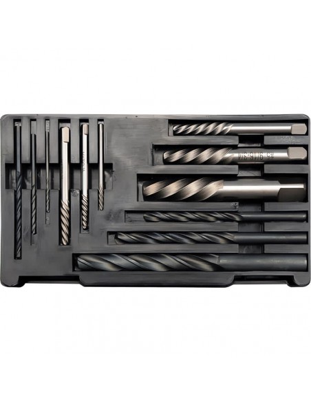 JUEGO DE EXTRACTORES PERNOS, TORNILLOS O BROCAS HSS PARA METAL 12 PCS