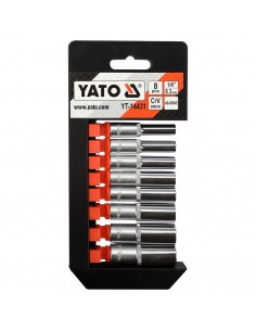 JUEGO DADOS LARGOS 1/4 8PCS - YATO