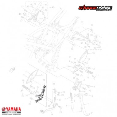 ESTRIBERA DERECHA PILOTO YAMAHA YZF-R3 MT-03 GENUINO
