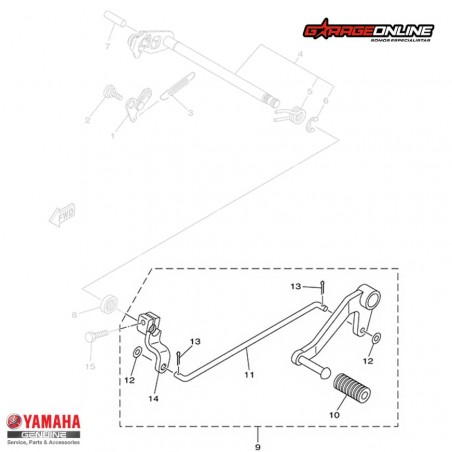 PEDAL DE CAMBIO COMPLETO YAMAHA YZF-R15 V3 GENUINO