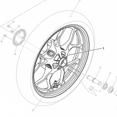 LLANTA DELANTERA YAMAHA YZF R3A GENUINA - COLOR POR CHASIS