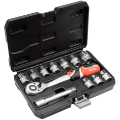 JUEGO DE DADOS 1/2 HEXAGONAL 12 PIEZAS - YATO