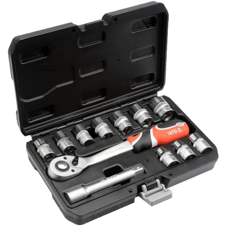 JUEGO DE DADOS 1/2 HEXAGONAL 12 PIEZAS - YATO