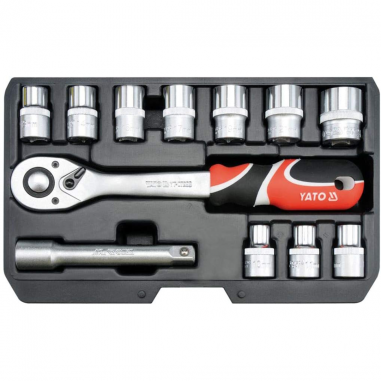 JUEGO DE DADOS 1/2 HEXAGONAL 12 PIEZAS - YATO