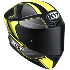 CASCO KYT TT-COURSE TOURIST MATT YELLOW FLUO CON MICA TRANSPARENTE