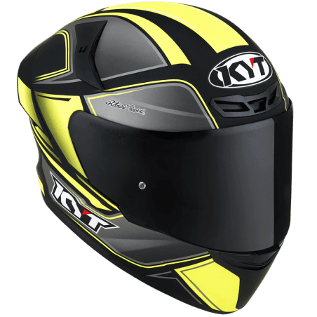 CASCO KYT TT-COURSE TOURIST MATT YELLOW FLUO CON MICA TRANSPARENTE