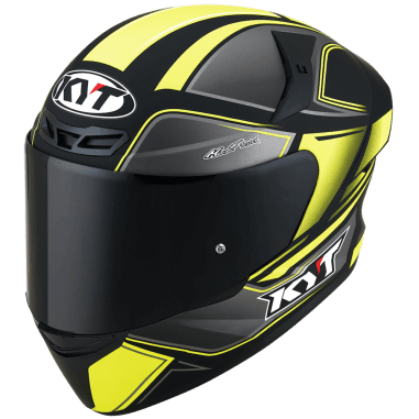 CASCO KYT TT-COURSE TOURIST MATT YELLOW FLUO CON MICA TRANSPARENTE