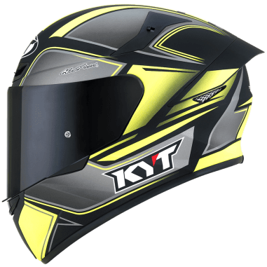 CASCO KYT TT-COURSE TOURIST MATT YELLOW FLUO CON MICA TRANSPARENTE