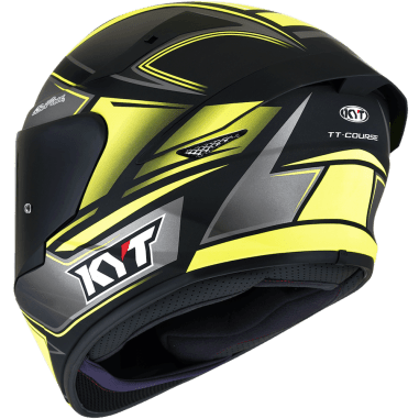 CASCO KYT TT-COURSE TOURIST MATT YELLOW FLUO CON MICA TRANSPARENTE