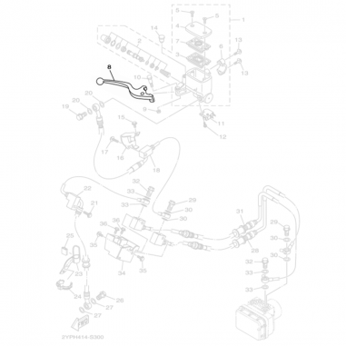 MANILLA DE FRENO YAMAHA YZF R3 - MT 03 - YZF R3A / YAMAHA GENUINO