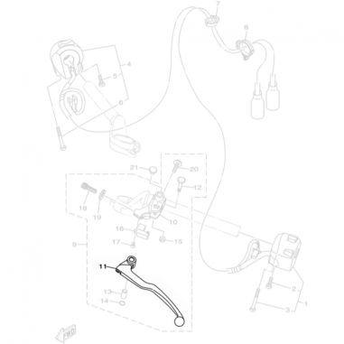 MANILLA DE EMBRAGUE YAMAHA YZF R3 - MT 03 - YZF R3A / YAMAHA GENUINO