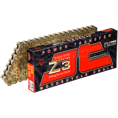 CADENA 530-124 DORADA Z3, CON XRING Y REFORZADA "SPORTBIKE" JT CHAIN