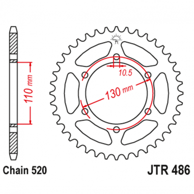 CATALINA 42 DIENTES YAMAHA R3 - R3A - MT-03 / KAWASAKI NINJA 250/300/400 JT RACING CHAIN