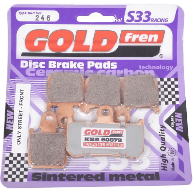 PASTILLA FRENO DELANTERO YAMAHA YZF-R1 2007-2014 SINTERIZADA S33 GOLDFREN