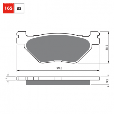 PASTILLA DE FRENO TRASERO YAMAHA 1200 SUPER TENERE