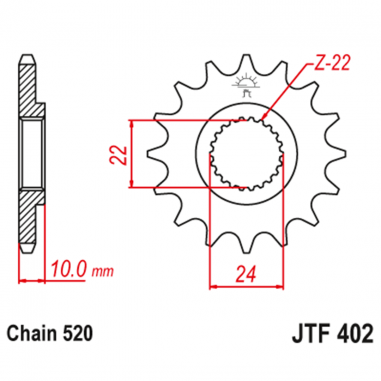 KIT DE TRANSMISION BMW F 650 GS - G 650 GS RELACION 16/47 - JT CHAIN