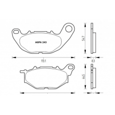 PASTILLAS FRENO DELANTERO YAMAHA R3 / MT-03 ACCOSSATO ZXC RACING