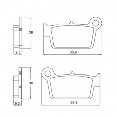 PASTILLAS DE FRENO YAMAHA YZ 250 - YZ 250 F -  YZ 450 F - WR 450 F /  BREMBO SINTERIZADAS