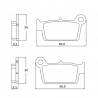 PASTILLAS DE FRENO YAMAHA YZ 250 - YZ 250 F -  YZ 450 F - WR 450 F /  BREMBO SINTERIZADAS