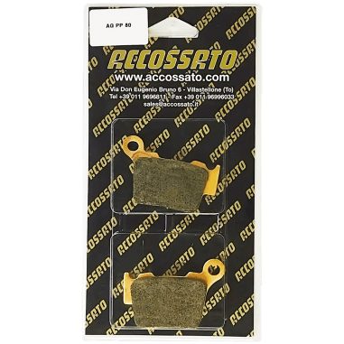 PASTILLA DE FRENO TRASERO AGPP80ST ACCOSSATO RACING SINTERIZADA