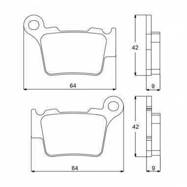 PASTILLA DE FRENO TRASERO AGPP80ST ACCOSSATO RACING SINTERIZADA